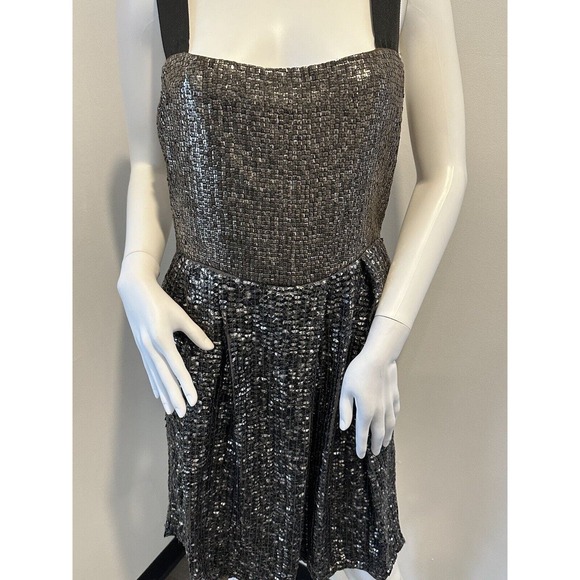 REISS Womens Gold Silver Sequin Dress Size 8 US - Picture 2 of 15